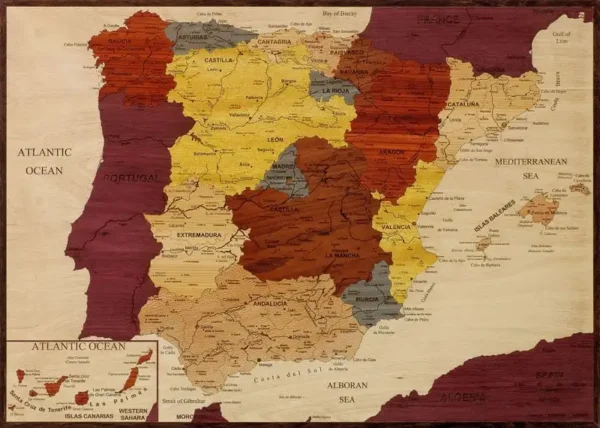 Cartes géopolitiques d'Espagne